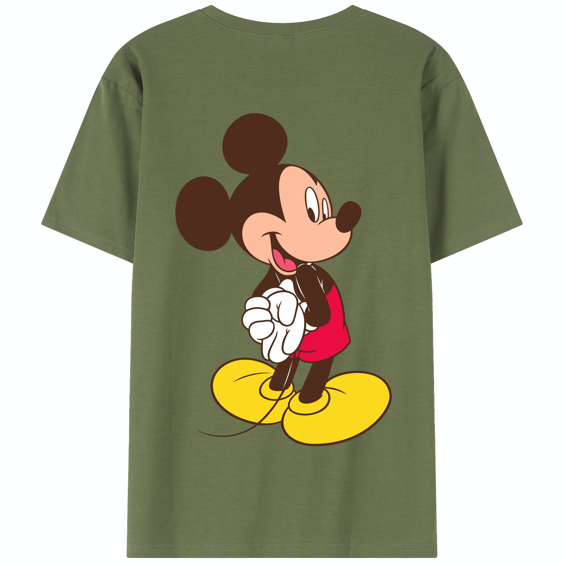 （画像用） ミッキーマウス Mickey Mouse 綿100％半袖Tシャツ（背面プリント）
